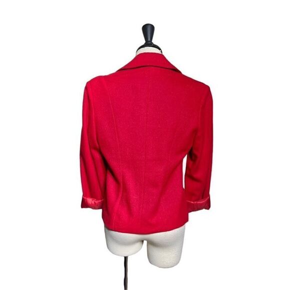 Georgiou Studio Vintage Red Wool BlazerJacket Size Small - Picture 4 of 6